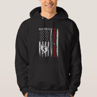 Mens Promoted To Pappy 2023 American Flag Father's Hoodie
