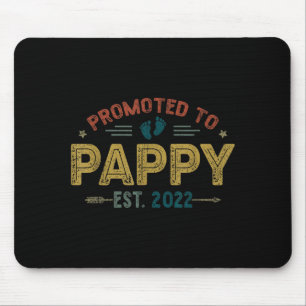 Mens Promoted To Pappy Est 2022 Funny New Pappy  Mouse Mat