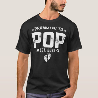 Mens Promoted To Pop 2022 Retro Fathers Day New Po T-Shirt
