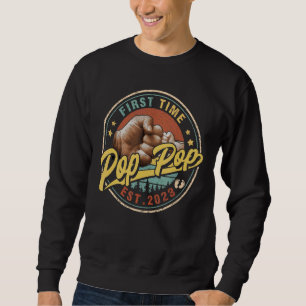 Mens Promoted To Pop Pop 2023 For New Dad First T Sweatshirt
