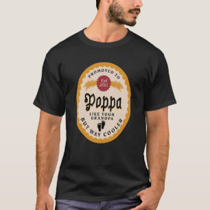Mens Promoted to Poppa 2023 for New Grandpa called T-Shirt