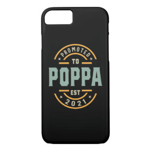 Mens Promoted To Poppa Est. 2021 - Dad Grandpa Gif iPhone 8/7 Case