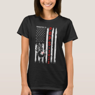 Mens Promoted To Pops 2022 American Flag Patriotic T-Shirt