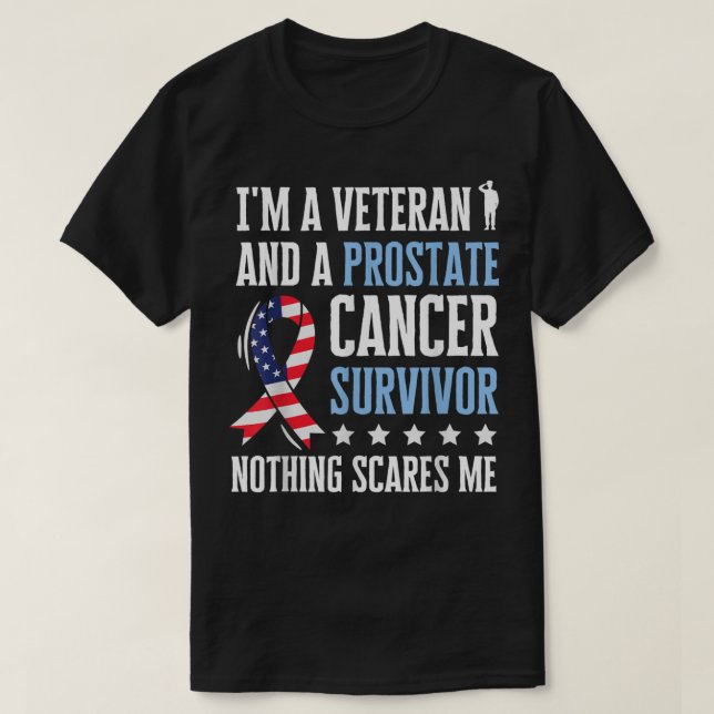 Mens Prostate Cancer Survivor Veteran Chemotherapy T-Shirt (Design Front)