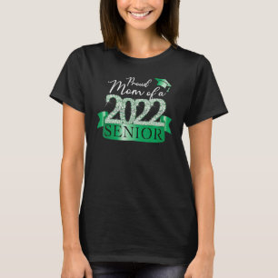 Mens Proud 2022 Senior Dad I Elegant Green Celebra T-Shirt
