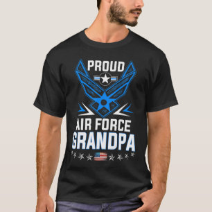 Mens Proud Air Force Grandpa Military Veteran Tee