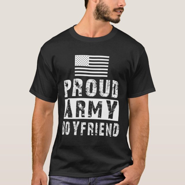 Mens Proud Army Boyfriend Family Military Apprecia T-Shirt (Front)