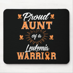 Mens Proud Aunt Of A Leukaemia Warrior Awareness Mouse Mat
