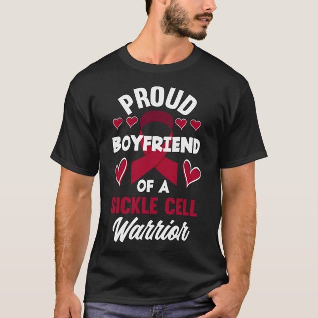 Mens Proud Boyfriend Of A Sickle Cell Warrior Sick T-Shirt (Front)