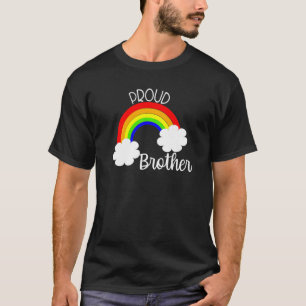 Mens Proud Brother Support Lgbtq Rainbow Sister Ga T-Shirt