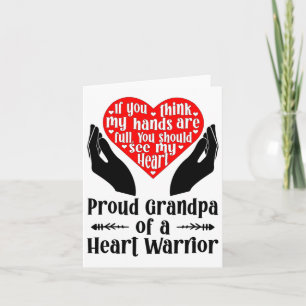 Mens Proud Chd Warrior Grandpa Congenital Heart Di Card