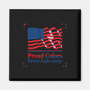 Mens proud colours fade away patriotic art magnet