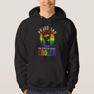 Mens Proud Dad Like A Regular Dad But Cooler Lgbt Hoodie