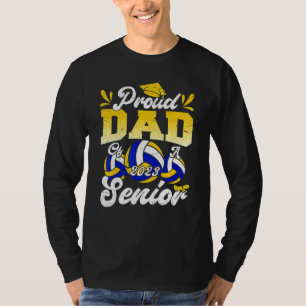 Mens Proud Dad of a Volleyball Senior 2023 Class O T-Shirt