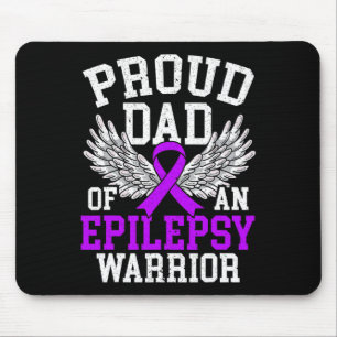 Mens Proud Dad Of An Epilepsy Warrior Epilepsy Awa Mouse Mat