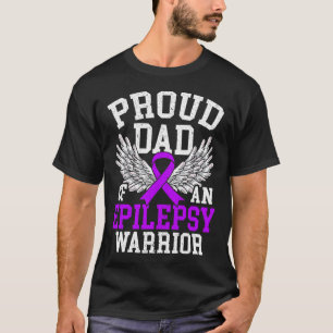 Mens Proud Dad Of An Epilepsy Warrior Epilepsy Awa T-Shirt