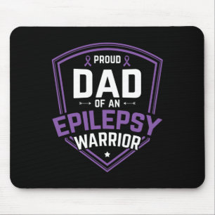 Mens Proud Dad Of Epilepsy Warrior Epilepsy Awaren Mouse Mat