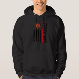 Mens Proud Fire Dad Us Flag Firefighter Dad Hoodie