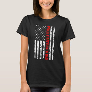 Mens Proud Firefighter Dad Fire Department Fire Tr T-Shirt