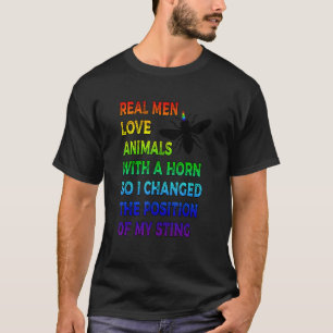 Mens Proud Gay Men Pride LGBTQ Funny Gay Beekeeper T-Shirt