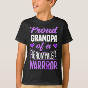 Mens Proud Grandpa Of A Fibromyalgia Warrior 1 T-Shirt