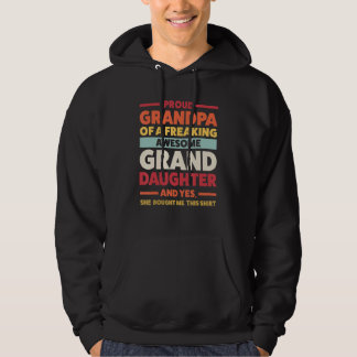 Mens Proud Grandpa of a Granddaughter Grandpa Hoodie