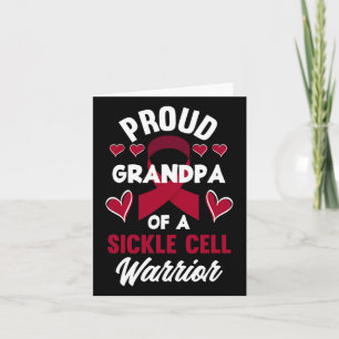 Mens Proud Grandpa Of A Sickle Cell Warrior Sickle Card