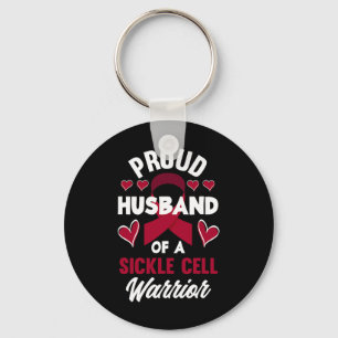 Mens Proud Husband Of A Sickle Cell Warrior Sickle Key Ring