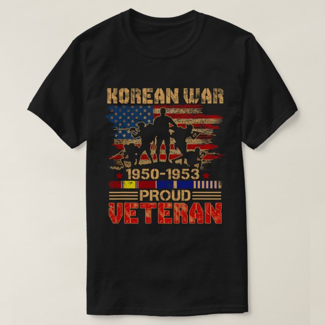 Mens Proud Korean War Veteran for Military Men T-Shirt (Design Front)