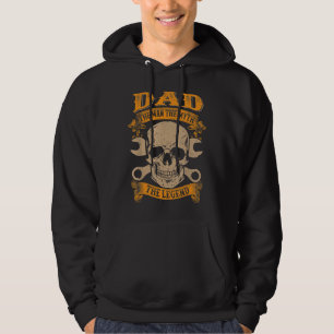 Mens Proud Mechanic wrench skull apparel Hoodie