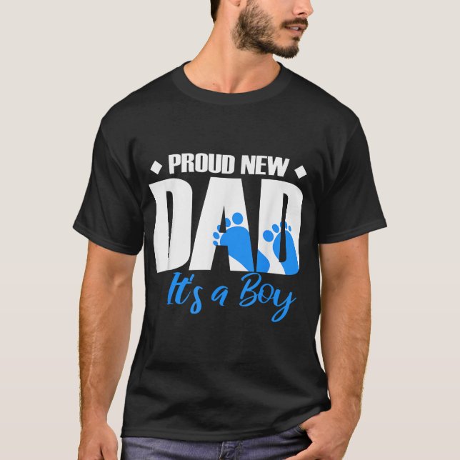 Mens Proud New Dad It'S A Boy T-Shirt (Front)