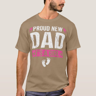 Mens Proud New Dad It's A Girl New Dad Gender Reve T-Shirt