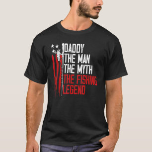 Mens Proud Papa Dad The Fishing Legend 4th Of July T-Shirt
