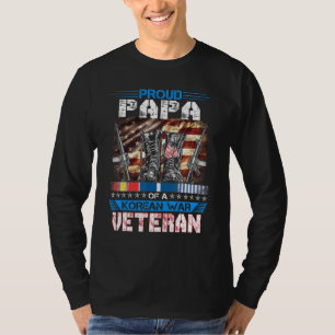 Mens Proud Papa Of A Korean War Veteran  Korean Wa T-Shirt