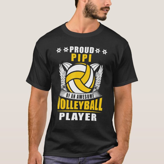 Mens Proud Pipi Of An Awesome Volleyball Player Vo T-Shirt (Front)