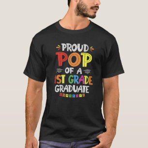 Mens Proud Pop Of A 1st Grade Graduate Graduation T-Shirt