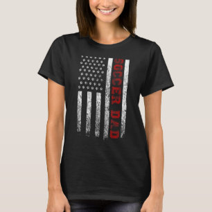Mens Proud Soccer Dad American Flag Cool Usa Patr T-Shirt