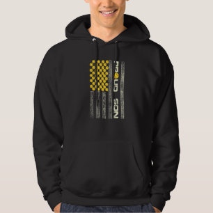 Mens Proud Son American Flag Softball Sport Patrio Hoodie