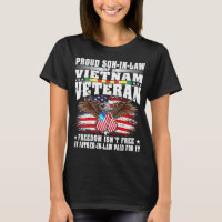 Mens Proud Son-In-Law Of A Vietnam Veteran Militar
