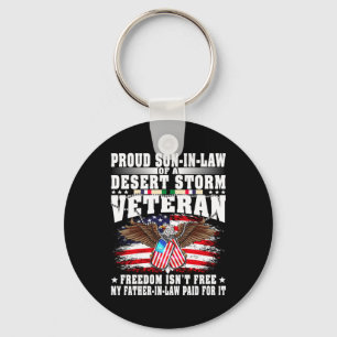 Mens Proud Son-In-Law Of Desert Storm Veteran Dom Key Ring