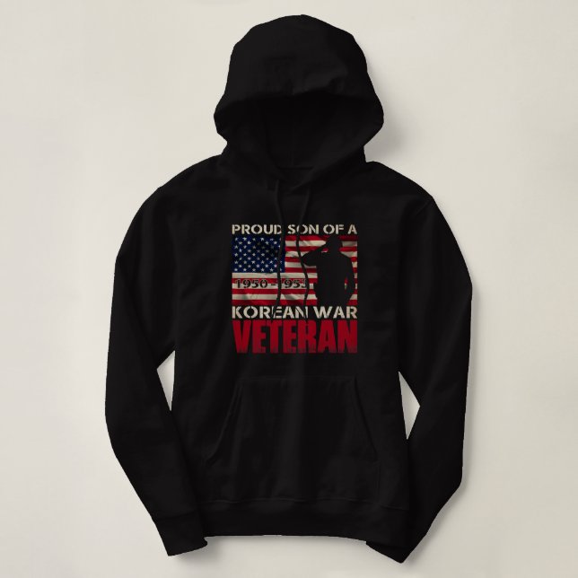 Mens Proud Son of a Korean War Veteran Gift for Mi Hoodie (Design Front)