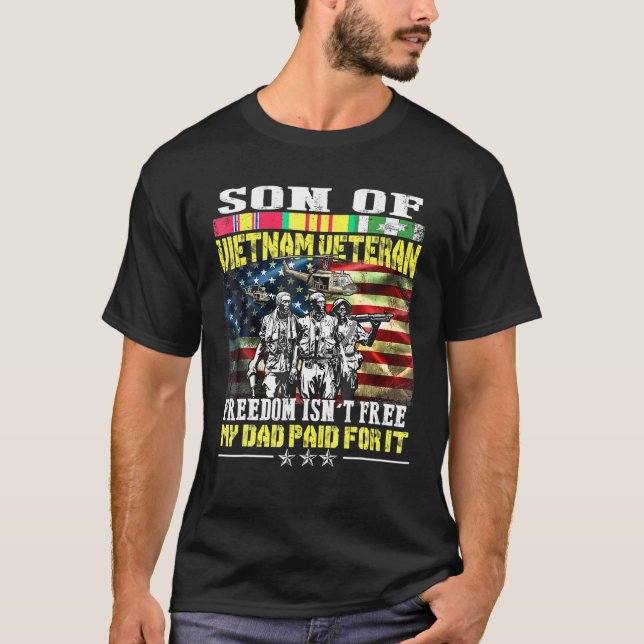 Mens Proud Son Of Vietnam Veteran Dad T-Shirt (Front)
