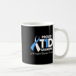 Mens Proud T1d Grandpa Of Grandson Diabetes Awaren Coffee Mug