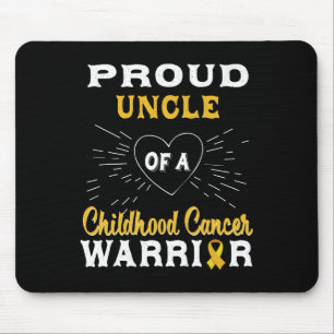 Mens Proud Uncle Of A Childhood Cancer Warrior Awa Mouse Mat