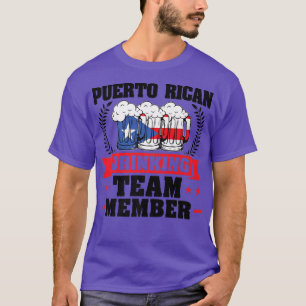 Mens Puerto rican drinking team beer  T-Shirt