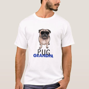 Mens Pug Dad With Sunglasses Pug Grandpa T-Shirt