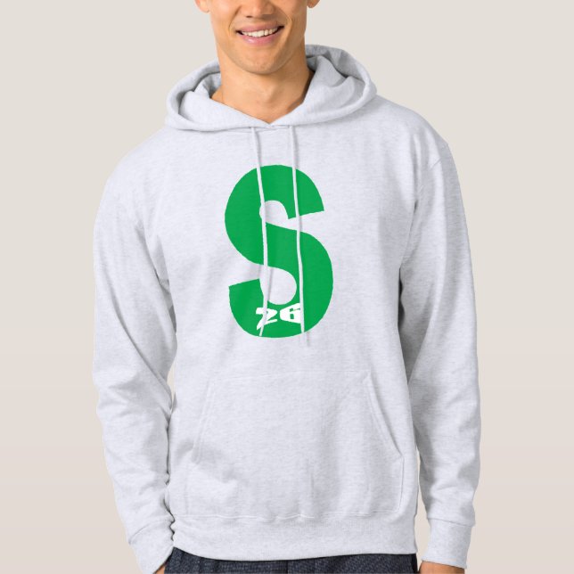 Men's Pullover Hoodie ash DESIGN  SPORT 26 (Front)