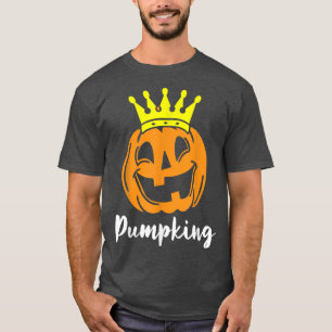 Mens Pump-King Lazy Halloween Costume Pumpkin Jack T-Shirt
