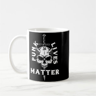 Mens Punk Skull Skeleton Rock Music Aesthetic Coffee Mug