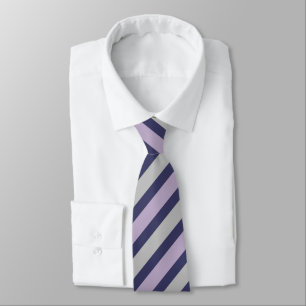 Men's Purple/Grey Stripe Tie